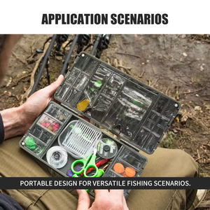 Selco Boîte de matériel de pêche en plastique noir Organisateur durable pour la pêche à la carpe et aux prédateurs - Product Image 3