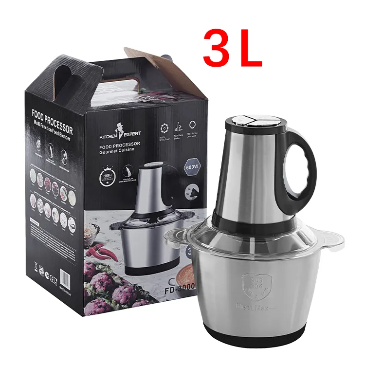 Home Kitchen Food Grinders Cheap Stainless Steel Small Best Meat Chopper Automatic 2L 3L 4L Electric Meat Grinder For Sale