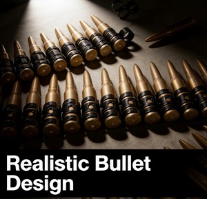 Cintura di Proiettili Finti da Cowboy per Halloween, 60 Pollici, Bandoliera Militare, Accessorio per Cosplay - Product Image 3