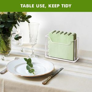 Portatovagliolo <span class=keywords><strong>da</strong></span> Cocktail in acrilico trasparente per 5x5 pollici con tovagliolo moderno verticale impermeabile <span class=keywords><strong>portatovaglioli</strong></span> per <span class=keywords><strong>cucina</strong></span> casa Bar - Product Image 2