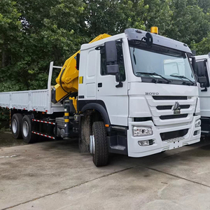 รถบรรทุกติดเครนจีนขายดีที่สุด ขนาด 10/12/14/16 ตัน ยี่ห้อ Sinotruk HOWO 6X4 พร้อมมอเตอร์คุณภาพดีที่สุดสำหรับขาย - Product Image 3