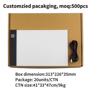 Fabrika doğrudan kaynak üreticisi toptan fiyat A5 USB-C Ultra ince ayarlanabilir parlaklık izleme LED ışık ped çizim kurulu - Product Image 2
