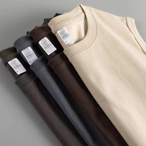 Canotta Sportiva da Uomo Senza Maniche in <span class=keywords><strong>Cotone</strong></span> Pesante da 250g Tinta Unita, Vestibilità Ampia Taglie Forti, con Logo Stampato OEM - Product Image 2