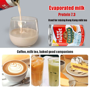 Modulation du thé de style Hong Kong Lait condensé Lait évaporé plein rempli 390g Boîtes Protéines 7.3 Lait évaporé - Product Image 2