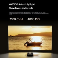 Projecteur laser intelligent DLP 4K à ultra courte focale JMGO O3 avec 3100 lumens, ampoule 30000 heures, compatible 3D et garantie de 3 ans