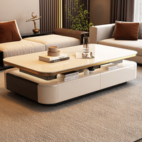 Table basse rectangulaire moderne de luxe en bois et marbre, multifonctionnelle avec tiroirs, pour salon, mobilier de maison, design décoratif en verre