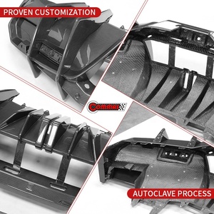 ลิ้นดิฟฟิวเซอร์หลังคาร์บอนไฟเบอร์แบบแห้งสำหรับ Lamborghini Revuelto รุ่น MSY สไตล์กันชนหลัง อะไหล่ตกแต่งรถยนต์ - Product Image 3