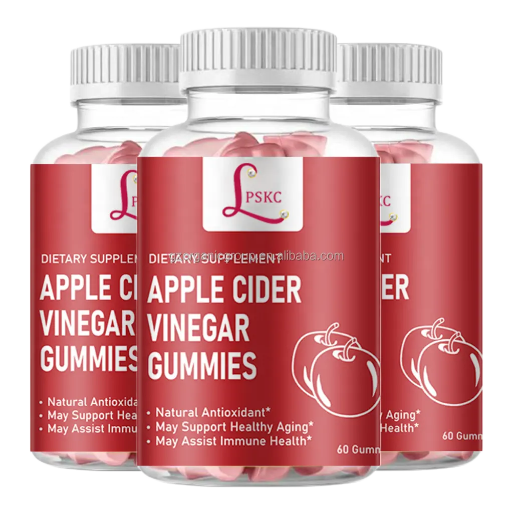 Private Label Appelazijn Supplement Gummy Beer Afslanktabletten Pillen Voor Gewichtsverlies Voor Het Bleken Van De Huid En Antioxidan