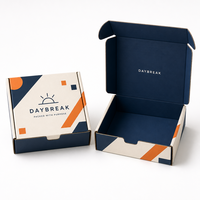 Boîte d'expédition en carton ondulé à blocs de couleur imprimés sur mesure avec logo personnalisé, vente en gros directe d'usine OEM