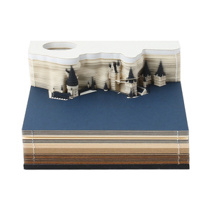 Édition hebdomadaire 2026 <span class=keywords><strong>Harry</strong></span>'s Wizard Palace Bloc-notes 3D en papier <span class=keywords><strong>d</strong></span>écoupé au laser, sculpture 3D imprimée, <span class=keywords><strong>d</strong></span>écoration de bureau - Product Image 3