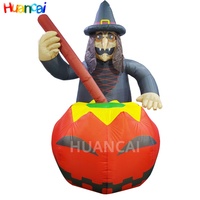 Souffler Halloween Inflatables Build-In Led Démons Gonflables Remuer Soupe De Citrouille Fantôme Gonflable pour La Décoration De Cour À La Maison