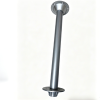 Pied de table manuel en alliage d'aluminium argenté pour camping-car, cadre de table adapté aux véhicules utilitaires et caravanes