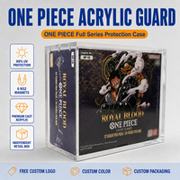 Boîte de présentation en acrylique OP-10 One Piece Booster Box avec couvercle magnétique, protection UV à 99 % pour la collection de cartes One Piece Royal Blood
