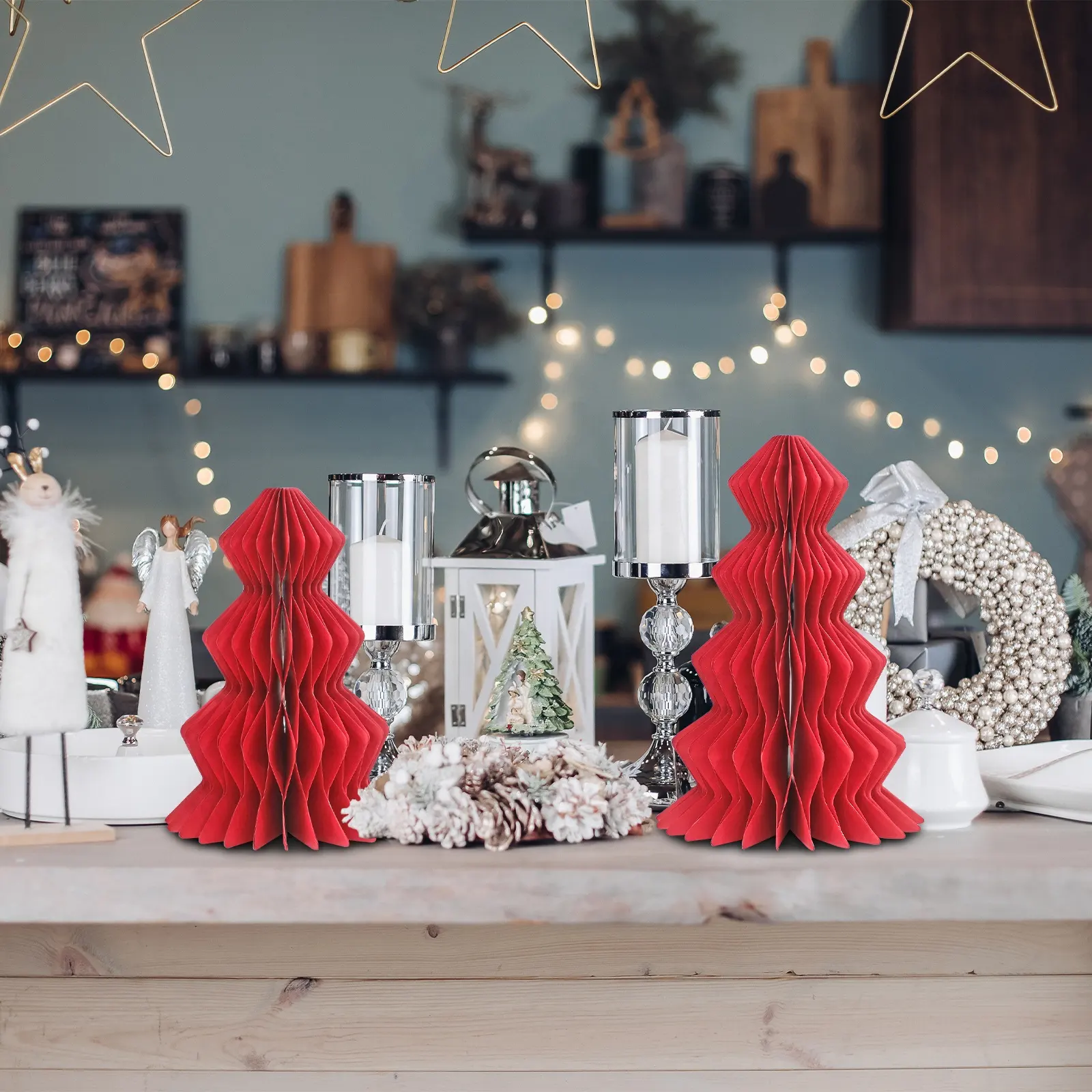 Decorazioni albero di natale albero di Natale decorazione per finestra decorazione di carta palline appese ornamenti palla di carta