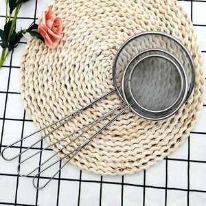 Passoire à huile en acier inoxydable avec long manche, filtre de cuisine pour la cuisson, le drainage de l'huile de soja, ensemble de 3 tailles - Product Image 1