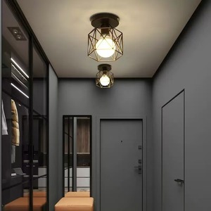 Plafonnier Autonomie en fer forgé, style moderne et minimaliste, pour couloir, hall d'entrée, 220V 3500K 6500K YJ004 - Product Image 1
