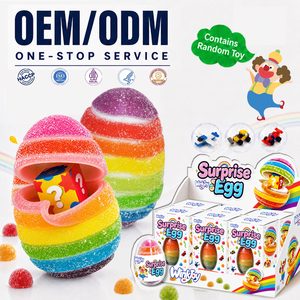 Huevo <span class=keywords><strong>de</strong></span> Gomitas Sorpresa Arcoíris Directo <span class=keywords><strong>de</strong></span> Fábrica para Niños, Dulce <span class=keywords><strong>de</strong></span> Gelatina <span class=keywords><strong>de</strong></span> Frutas Masticable y Suave, Certificado Halal, Venta al por Mayor, OEM Personalizado - Product Image 1