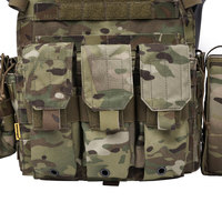 Gilet tactique Emersongear en nylon Cordura 500D, porte-plaques, avec pochettes