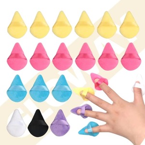 Esponja de Maquillaje de Terciopelo de Algodón en Forma de Corazón, Lágrima y Triángulo para Base de Maquillaje Seca y Húmeda - Product Image 3