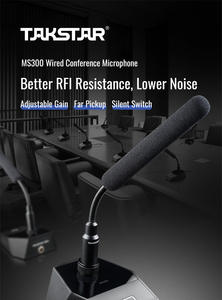 For TAKSTAR MS300 Professional <strong>Dynamic</strong> Cardioid Gooseneck <strong>Microphone</strong> for Tabletop Desktop Conference Meetings and Lectures - Product Image 3