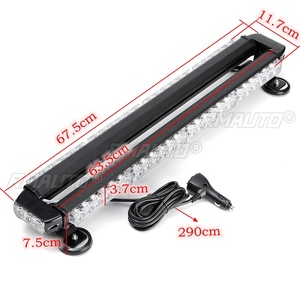 26.6" 38" LED Car Emergency <b>Amber</b> Double Side <b>Flashing</b> Strobe Lamp Work <b>Light</b> Bar 54 LED Vehicle Warning <b>Light</b> 7 Modes - Product Image 6