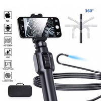 Endoscope industriel à articulation de direction à 360 degrés, caméra d'inspection automobile, 8 LED, Android, 5,5 mm/8 mm, étanche IP67