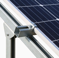 Connecteur triangulaire en acier au carbone de grade 4 avec revêtement Zn-Al-Mg et galvanisation à chaud pour système de support solaire