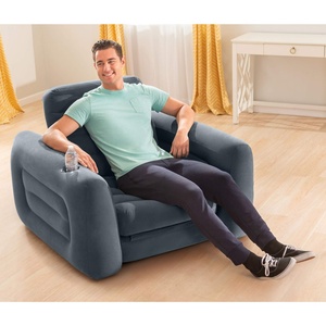 <b>Inflatable</b> Pull-Out <b>Sofa</b> Chair Sleeper That Works As a Air Bed Mattress, Twin Sized Air Mattress <b>Sofa</b> Couch for Living Room - Product Image 4