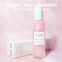 Aixin Nettoyant pour le visage Gel de nettoyage démaquillant Apaisant Doux Rose Nuage Gelée Nettoyant pour le visage