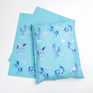 Custom Logo Printed Shipping Mailing Bags Polymailer 10x13 Inch Shipping Clothing Packaging Blue Poly Mailer Bag With Log - Product Image 1