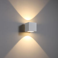 Applique murale LED moderne en aluminium étanche, forme cube, éclairage extérieur pour jardin, lampe de jardin, luminaire extérieur pour maison