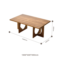 Table basse moderne et durable de style maison avec texture chaude en bois de buis naturel, élégant mobilier de salon