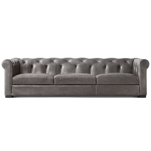 Divano a L in Pelle Personalizzabile, Arredamento per Soggiorno, Stile Chesterfield <span class=keywords><strong>Modena</strong></span> con Braccioli Arrotolati e Cuscini Morbidi per Appartamenti - Product Image 3