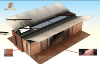 Snow protection Two Bedrooms Glass Mirrors Prefab Home Hotel Glamping Luxury Maritime Water Module Floating House Accommodation