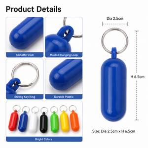 Porte-clés flottant en gros, logo personnalisé, ovale, en plastique, insubmersible, pour événements nautiques, sports aquatiques, cadeaux promotionnels - Product Image 6
