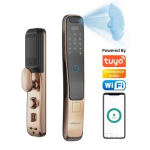 UIELOCK 2024 Serrure de porte intelligente Tuya Wifi Smart Fingerprint Digital Safe Door avec serrure de caméra pour la maison
