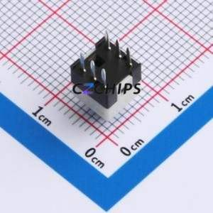 KFC707075-W <b>Push</b> <b>Button</b> <b>Switch</b> DIP-6P,7x7mm <b>Switch</b> Double Pole Double Throw No Lock Square <b>Button</b> Through Hole - Product Image 2