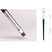 029 Gagang Kayu Ebony 41Pcs Kuas Makeup Label Pribadi Kuas Eyeliner Pipih Bulu Sintetis Peralatan Kosmetik