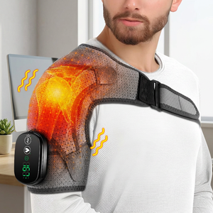 Factory Custom <b>Rechargeable</b> Heated Shoulder Pad with <b>Vibration</b> Massage for Home Office Use Adjustable Temperature Control - Product Image 6