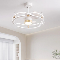 Design moderne nordique ventilateur de plafond intelligent lustre onduleur silencieux lumière LED ABS télécommande moteur à courant continu pour salon salle à manger