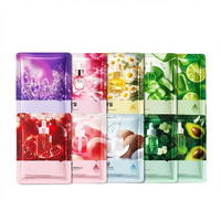 OEM Fruit Essentiële Olie Biologische Planten Verjongende Hydraterende Verlichtende Stralende Huid Gezichtsmasker Sheet voor Alle Huidtypen
