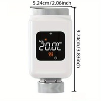 Valve de radiateur thermostatique Zigbee, contrôle intelligent de la température, compatible avec Alexa et Google, grand écran, thermostat intelligent pour la maison