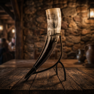 Support en corne de buffle sculptée et polie, en matériau organique, fait main, écologique et élégant, pour vin et bière, pour la vente en gros - Product Image 1