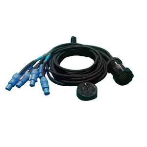 Pro Stage Kabel 2m 19 PIN 2, 5 mm2 Socapex zum Powercon Truth Connector