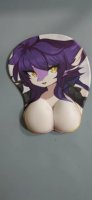 Repose-poignets pour clavier de bureau en mousse à mémoire de forme, repose-poignets pour souris avec motif Anime Boobs, tapis de souris 3D avec logo personnalisé