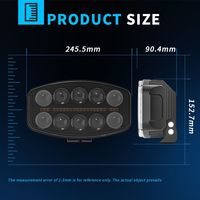 Feux de brouillard LED pour camion européen à cabine supérieure, 10 pouces, blanc ambre, DRL de toit, IP68, combo 9-36V, lampe auxiliaire tout-terrain pour camion