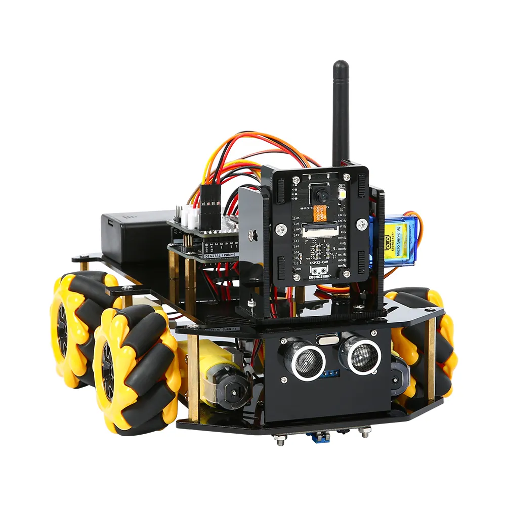 Robotlinking Kit Robot ESP32Cam 328P, papan pengembangan sumber terbuka mobil Robot pintar ESP32 kamera Robot Kit pemula untuk Ardunio