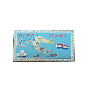 סגנון חדש oem מלבן מותאם אישית סגנון croatia סגנון פח פח לסכל praha מקרר מזכרת מגנט רך hravatska - Product Image 5