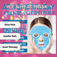 Masques compressifs chauds et froids pour les yeux, les cernes, les poches, les migraines, les maux de tête, les rougeurs dues au stress, avec un soulagement par le froid et la glace