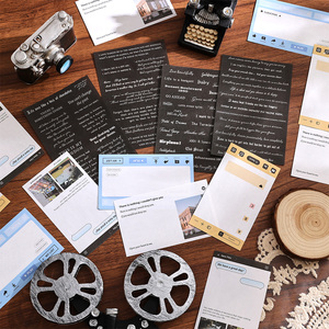 100 cái/túi Retro phim chủ đề sổ lưu niệm Kit phim Dải khung ảnh trang trí giấy dán Washi Băng <span class=keywords><strong>Memo</strong></span> Pads - Product Image 4